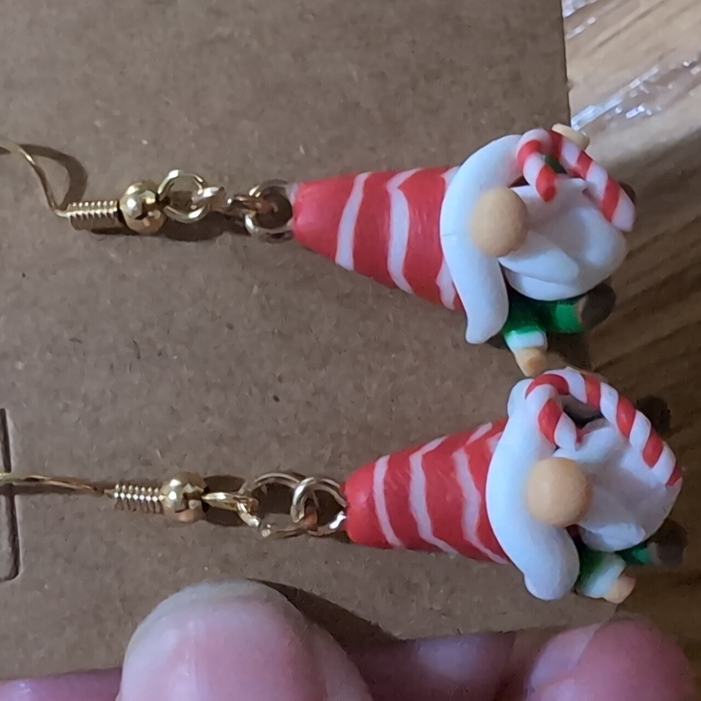 Festive Gnome Earrings - Picture 3 of 3